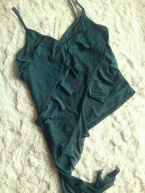 Thirty Thirty Green Top with Golden Details